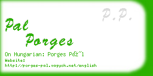 pal porges business card